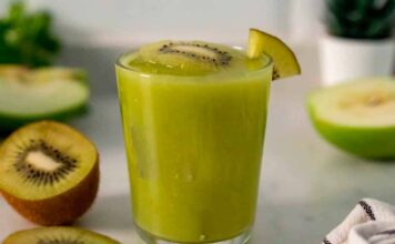 Jugo de kiwi con manzana verde Jugo de Kiwi con Manzana Verde Receta