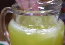 Agua fresca de limón entero con hierbabuena Agua fresca de limón entero con hierbabuena